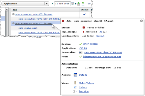 Ab Initio Control>Center Job info bubble.